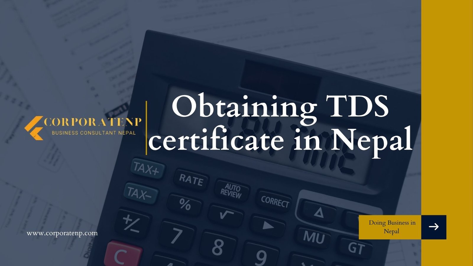 Obtaining TDS certificate in Nepal